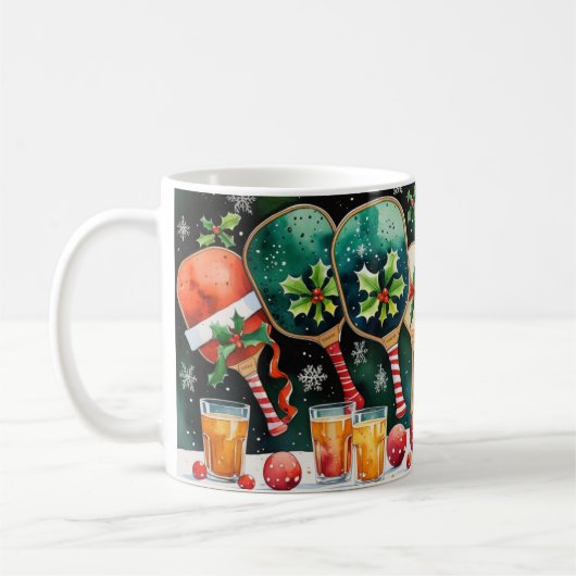 Pickleball Christmas Party Kaffeetasse (Links)