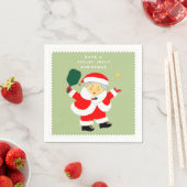 Pickleball Christmas Party Serviette (Beispiel)