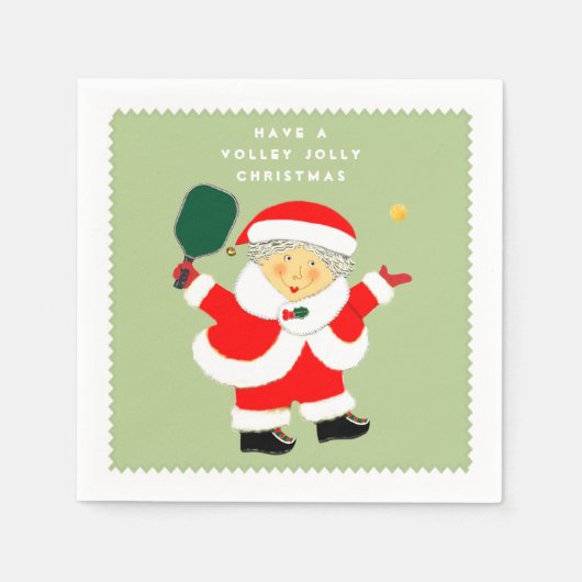Pickleball Christmas Party Serviette (Vorderseite)