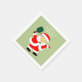 Pickleball Christmas Party Serviette (Ecke)