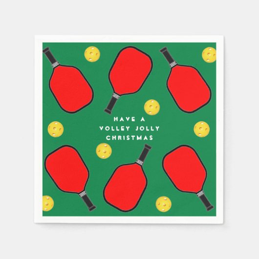 Pickleball Christmas Party Serviette (Vorderseite)