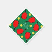 Pickleball Christmas Party Serviette (Ecke)