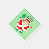 Pickleball Christmas Party Serviette (Ecke)