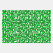 Pickleball Christmas Red Green Ho Ho Ho Ho Snow Geschenkpapier Set (Vorderseite 2)