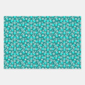 Pickleball Christmas Red Green Ho Ho Ho Ho Snow Geschenkpapier Set (Vorderseite)