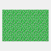 Pickleball Christmas Red Green Snowflake Ho Ho Geschenkpapier Set (Vorderseite 3)