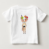 Pickleball Christmas Reindeer Baby T-shirt (Rückseite)
