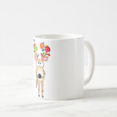 Pickleball Christmas Reindeer Kaffeetasse (VorderseiteRechts)