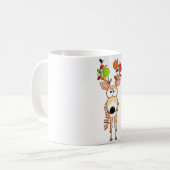 Pickleball Christmas Reindeer Kaffeetasse (Vorderseite Links)