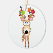 Pickleball Christmas Reindeer Keramik Ornament (Links)