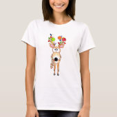 Pickleball Christmas Reindeer T-Shirt (Vorderseite)
