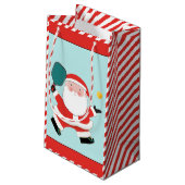 Pickleball Christmas Small Geschenktasche Kleine Geschenktüte (Rückseite Schrägansicht)