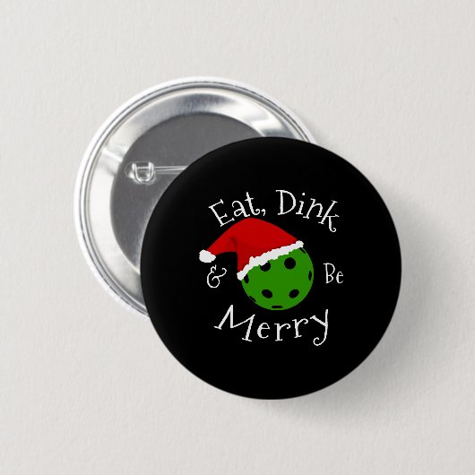 Pickleball Christmas Sprichwort Button (Vorne & Hinten)
