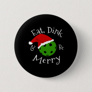 Pickleball Christmas Sprichwort Button