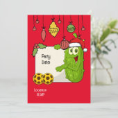 Pickleball Christmas Thema Einladung (Stehend Vorderseite)