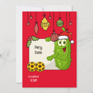 Pickleball Christmas Thema Einladung