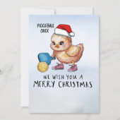 Pickleball Christmas Thema Feiertagskarte (Vorderseite)