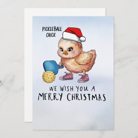 Pickleball Christmas Thema Feiertagskarte (Vorne/Hinten)
