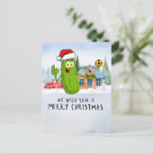 Pickleball Christmas Thema Feiertagspostkarte (Stehend Vorderseite)