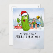 Pickleball Christmas Thema Feiertagspostkarte (Vorne/Hinten)