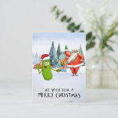 Pickleball Christmas Thema Feiertagspostkarte (Stehend Vorderseite)