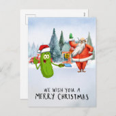 Pickleball Christmas Thema Feiertagspostkarte (Vorne/Hinten)