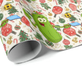 Pickleball Christmas Thema Geschenkpapier (Rolleneckpunkt)