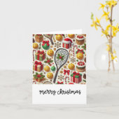Pickleball Christmas Thema Karte (Gelbe Blume)