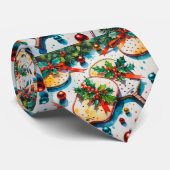 Pickleball Christmas Thema Krawatte (Gerollt)