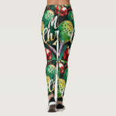 Pickleball Christmas Thema Leggings (Rückseite)