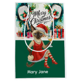 Pickleball Christmas Thema Mittlere Geschenktüte