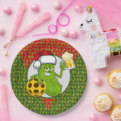 Pickleball Christmas Thema Pappteller (Party)