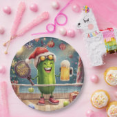 Pickleball Christmas Thema Pappteller (Party)