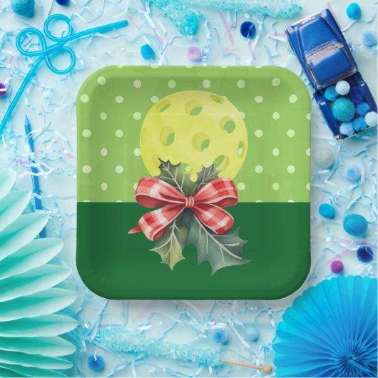 Pickleball Christmas Thema Pappteller (Party)