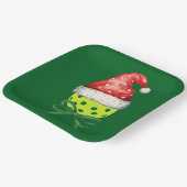 Pickleball Christmas Thema Pappteller (Gewinkelt)