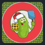 Pickleball Christmas Thema Quadratischer Aufkleber<br><div class="desc">Erhöhen Sie Ihre Feierlichkeiten mit unseren Pickleball Weihnachtsbuch-Tellern! Diese Teller mit einem charmanten Pickleball-Design im Weihnachtsthema sind ideal, um Ihrem Party oder Ihrer Ansammlung eine Touch saisonalen Beifall zu verleihen. Egal ob Sie Leckereien, Snacks oder ein festliches Essen servieren, diese Teller verbinden Praktikabilität mit Feststimmung. Sie sind aus haltbarem Papiermaterial...</div>