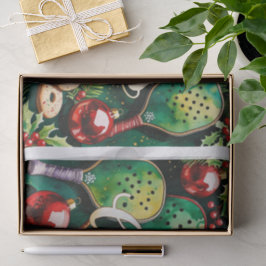 Pickleball Christmas Thema Seidenpapier