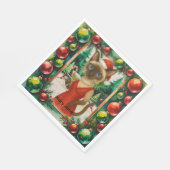 Pickleball Christmas Thema Serviette (Ecke)