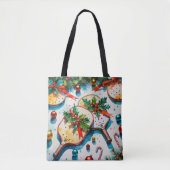 Pickleball Christmas Thema Tasche (Vorderseite)