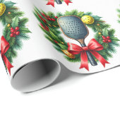 Pickleball Christmas themed Geschenkpapier (Rolleneckpunkt)
