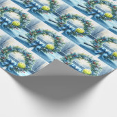 Pickleball Christmas themed Geschenkpapier (Ecke)