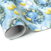 Pickleball Christmas themed Geschenkpapier (Rolleneckpunkt)