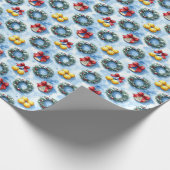 Pickleball Christmas themed Geschenkpapier (Ecke)