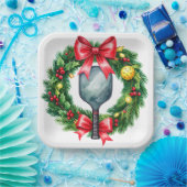 Pickleball Christmas themed Pappteller (Party)