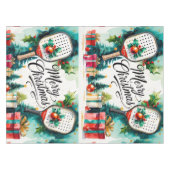 Pickleball Christmas Themed Tischdecke (Vorderseite (Horizontal))
