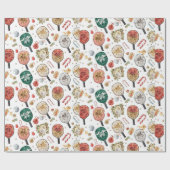 Pickleball Christmas themed with Paddle Geschenkpapier (Flach)