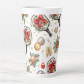 Pickleball Christmas themed with Paddle Milchtasse (Vorderseite)