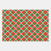 Pickleball Christmas Tree Deck the Halls Red Green Geschenkpapier Set (Vorderseite 3)