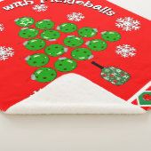 Pickleball Christmas Tree Deck the Halls Red Green Sherpadecke (3/4)
