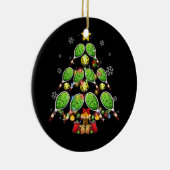 Pickleball Christmas Tree Dink Pickle Ball Player Keramik Ornament (Rechts)